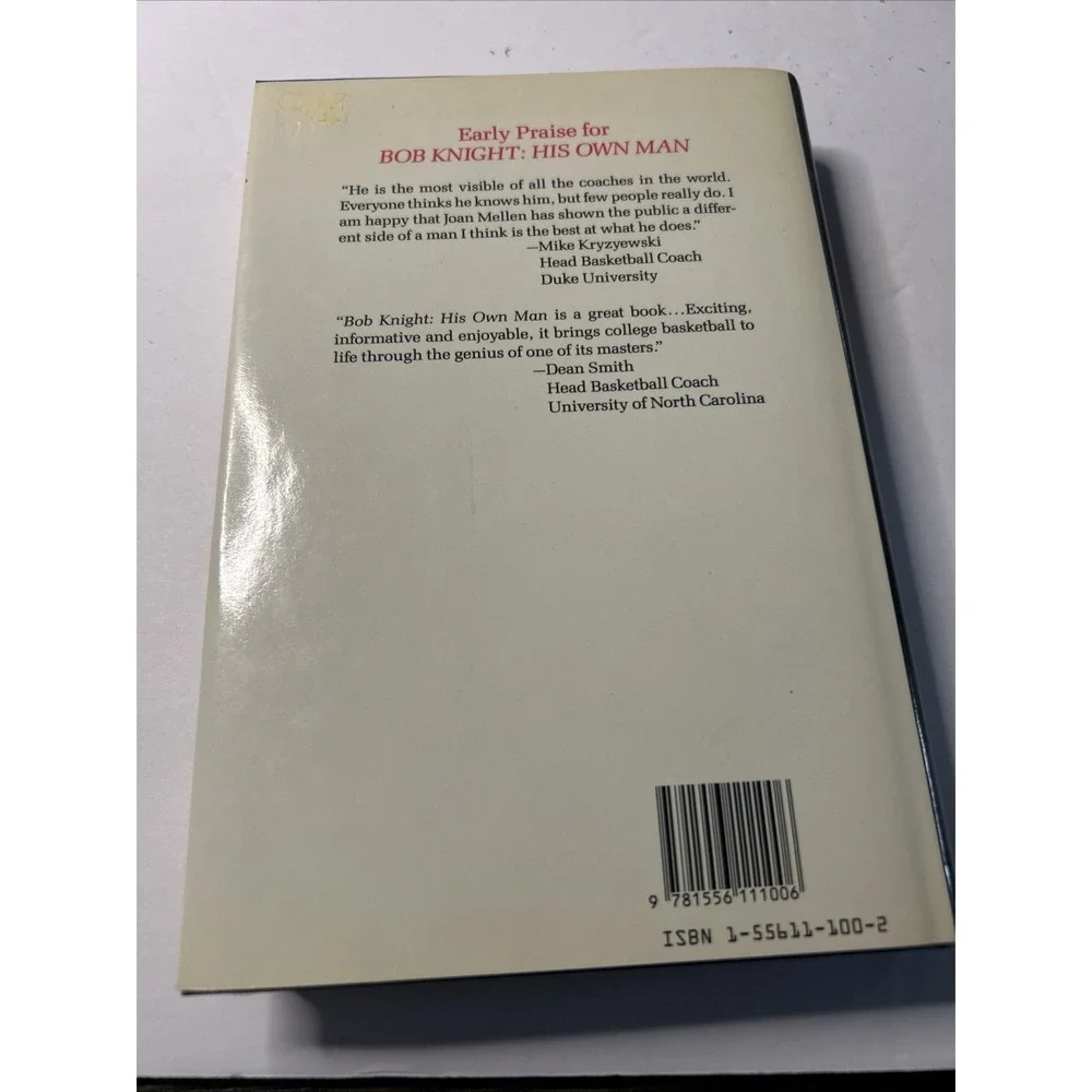 Bob Knight: His Own Man Joan Mellen, Hardcover Book